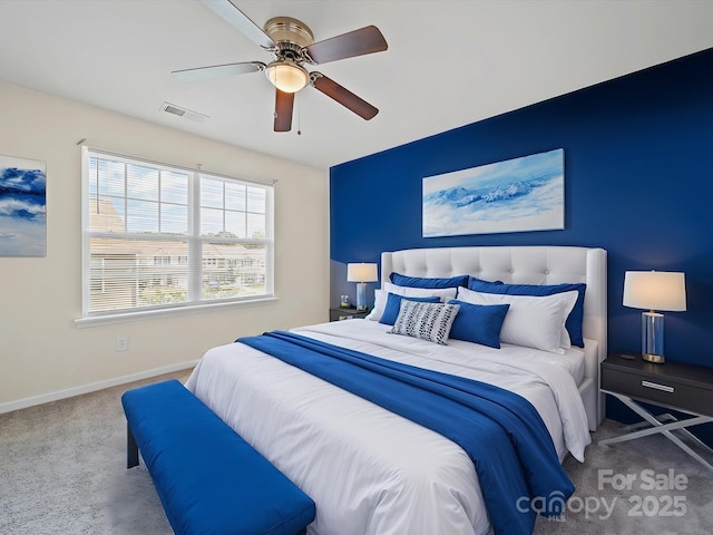 15239 Wrights Crossing Dr, Charlotte, NC 28278 - bedroom featuring carpet and a ceiling fan