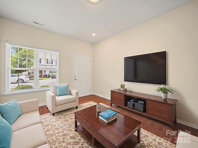 15239 Wrights Crossing Dr, Charlotte, NC 28278 - living area with baseboards and wood finished floors