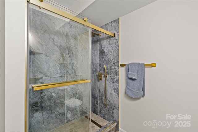 12336 Tantallon Ct, Pineville, NC 28134 - full bathroom with a marble finish shower
