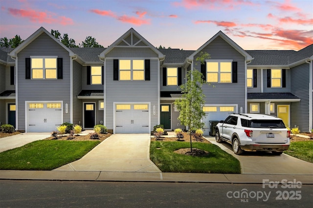 1525 39th Avenue Loop NE Unit 4, Hickory, NC 28601 - view of property featuring driveway, a garage, and a front yard