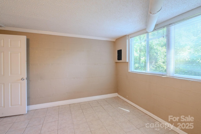 2519 Abelwood Rd, Charlotte, NC 28216 - empty room with a textured ceiling and ornamental molding