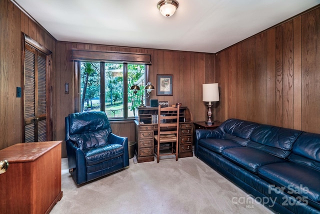 8448 Normandy Rd, Denver, NC 28037 - living area featuring light colored carpet and wooden walls
