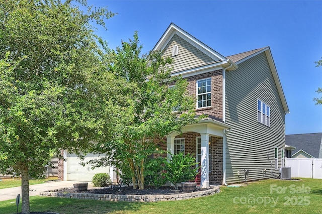 10906 Angler Ct, Davidson, NC 28036 - view of front of property with brick siding and driveway