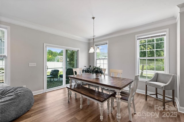 10906 Angler Ct, Davidson, NC 28036 - dining room with wood finished floors and crown molding