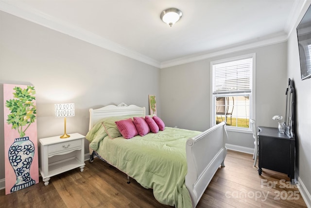 10906 Angler Ct, Davidson, NC 28036 - bedroom with crown molding and wood finished floors