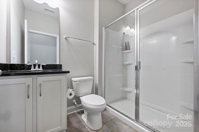 10906 Angler Ct, Davidson, NC 28036 - bathroom featuring a stall shower and vanity