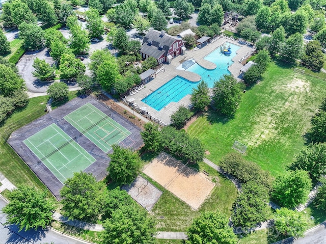 10906 Angler Ct, Davidson, NC 28036 - bird's eye view of a pool area