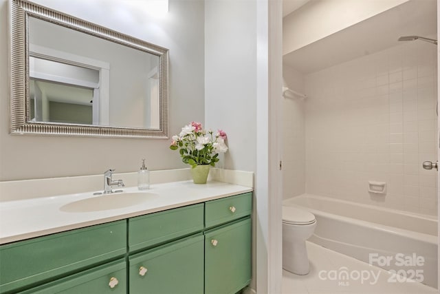 9334 Hunting Ct, Matthews, NC 28105 - bathroom with vanity, bathtub / shower combination, and tile patterned flooring