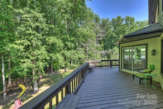9334 Hunting Ct, Matthews, NC 28105 - view of wooden deck