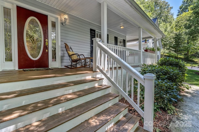 59 Old Lakey Gap Rd, Black Mountain, NC 28711 - entrance to property with covered porch