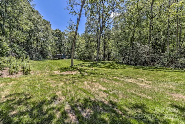 59 Old Lakey Gap Rd, Black Mountain, NC 28711 - view of grassy yard featuring a wooded view