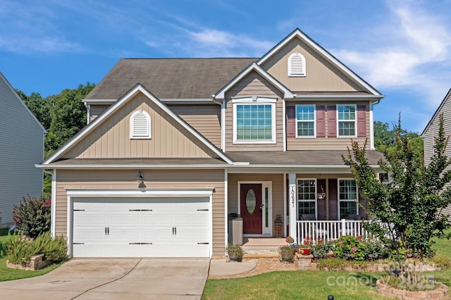 10621 Shanon Darby Ln, Charlotte, NC 28214 - traditional home with covered porch and concrete driveway
