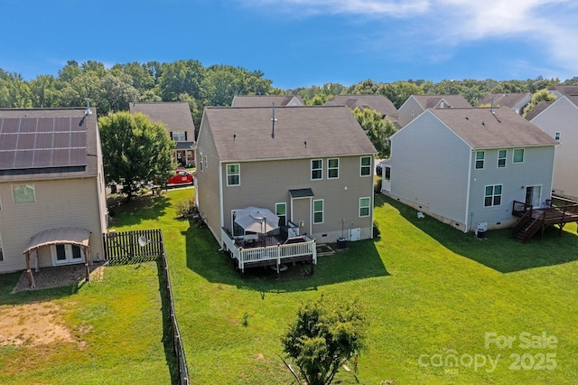 10621 Shanon Darby Ln, Charlotte, NC 28214 - back of house with a residential view and a wooden deck