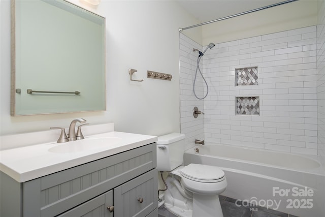 6013 Heath Valley Rd, Charlotte, NC 28210 - full bath featuring vanity, shower / bathtub combination, and tile patterned floors