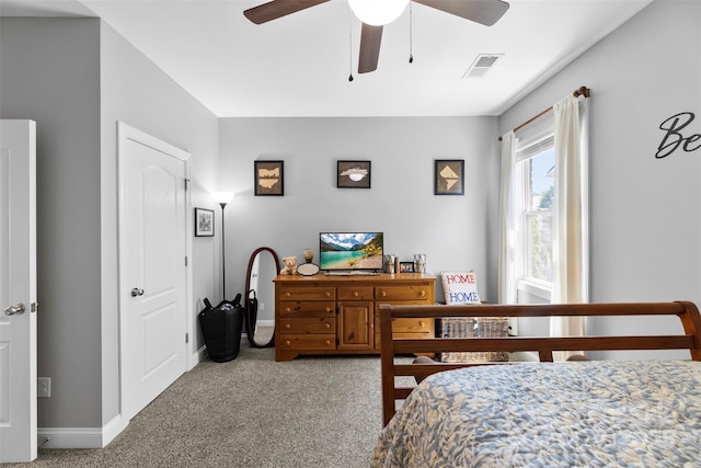 116 Kentmere Ln, Clover, SC 29710 - carpeted bedroom with baseboards and a ceiling fan