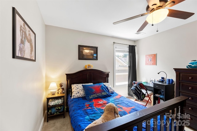 116 Kentmere Ln, Clover, SC 29710 - bedroom with carpet and a ceiling fan