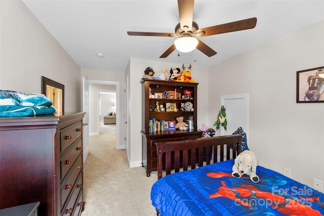116 Kentmere Ln, Clover, SC 29710 - bedroom featuring light carpet and a ceiling fan