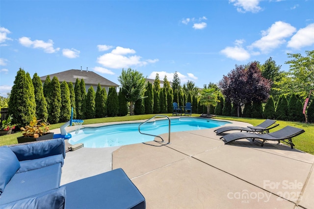 116 Kentmere Ln, Clover, SC 29710 - swimming pool featuring a patio, a yard, and outdoor lounge area