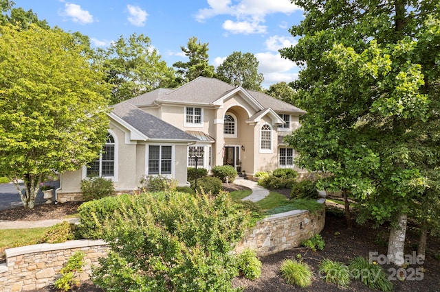 117 Founders Dr, Flat Rock, NC 28731 - traditional home with stucco siding and a shingled roof