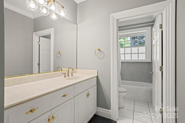 117 Founders Dr, Flat Rock, NC 28731 - full bath with vanity, crown molding, and tile patterned floors