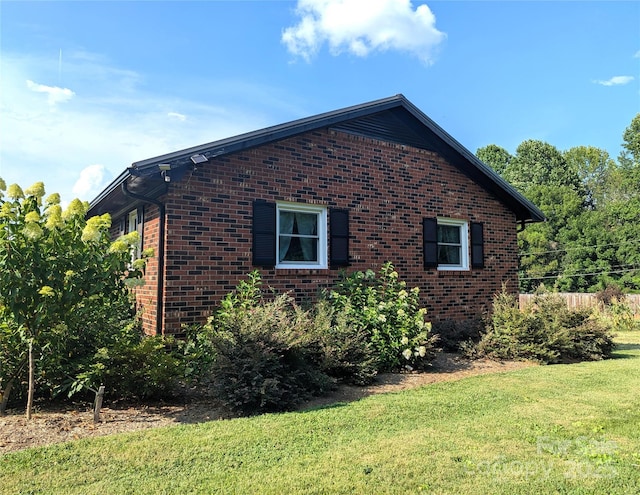 3080 Shue Rd, Salisbury, NC 28147 - view of property exterior featuring brick siding and a yard