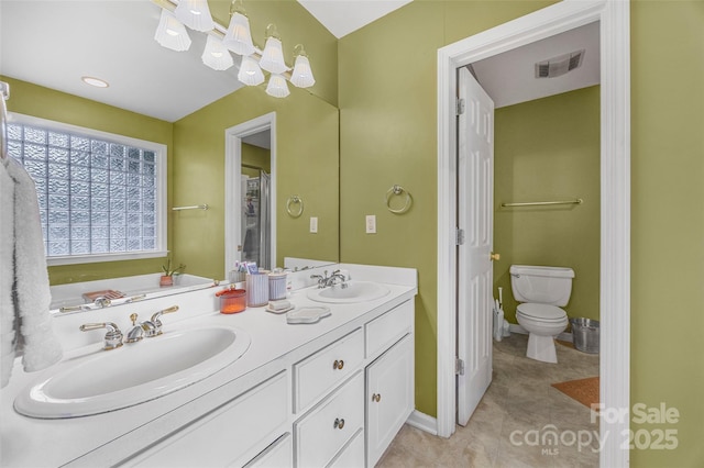 1010 Rainbow Cir, Catawba, SC 29704 - full bathroom featuring double vanity and toilet