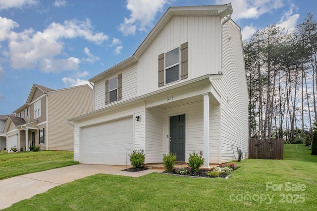 1478 Cannan Mountain Dr, Newton, NC 28658 - view of front of house with concrete driveway and an attached garage