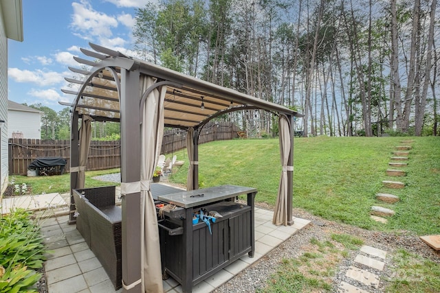 1478 Cannan Mountain Dr, Newton, NC 28658 - fenced backyard featuring a patio