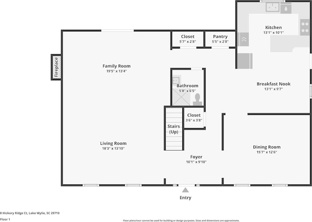 8 Hickory Ridge Ct, Clover, SC 29710 - view of property floor plan