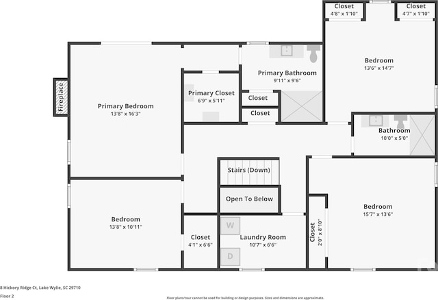 8 Hickory Ridge Ct, Clover, SC 29710 - view of home floor plan