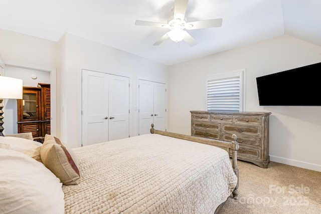 11 By The Wayside Dr, Columbus, NC 28722 - carpeted bedroom with two closets and a ceiling fan