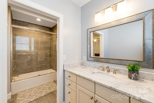 11 By The Wayside Dr, Columbus, NC 28722 - full bath with vanity, shower / bath combination, and tile patterned flooring
