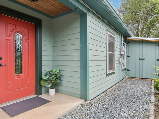 2 Briarwood Dr, Alexander, NC 28701 - doorway to property with board and batten siding