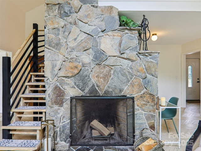 2 Briarwood Dr, Alexander, NC 28701 - detailed view of a stone fireplace