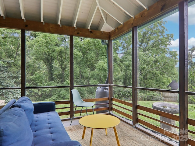 2 Briarwood Dr, Alexander, NC 28701 - sunroom with healthy amount of natural light and vaulted ceiling
