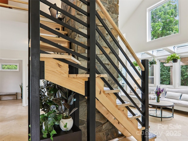 2 Briarwood Dr, Alexander, NC 28701 - stairs featuring plenty of natural light