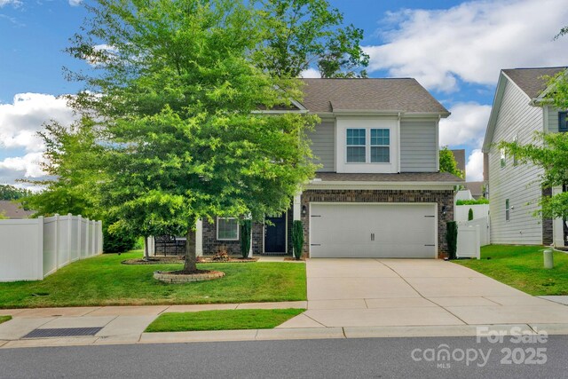 236 Robinwood Ln, Clover, SC 29710 - view of front facade featuring concrete driveway, an attached garage, and brick siding
