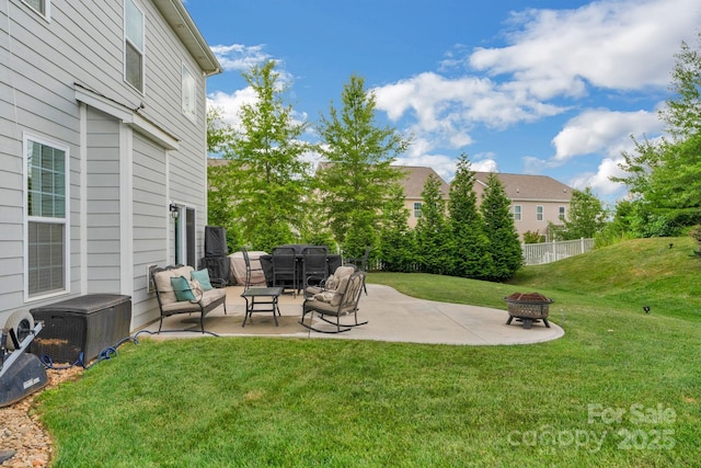 236 Robinwood Ln, Clover, SC 29710 - view of patio / terrace featuring an outdoor fire pit
