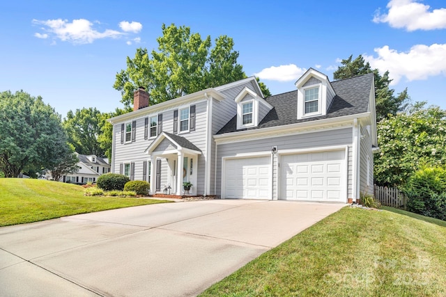 2838 Candleberry Ct, Charlotte, NC 28210 - colonial-style house with driveway, a chimney, and an attached garage