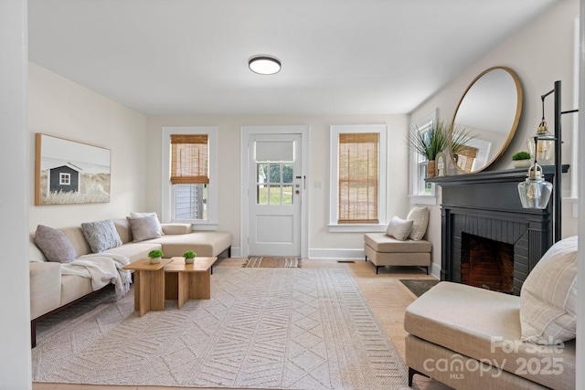 2704 Kool Park Rd NE, Hickory, NC 28601 - living room with a fireplace and wood finished floors