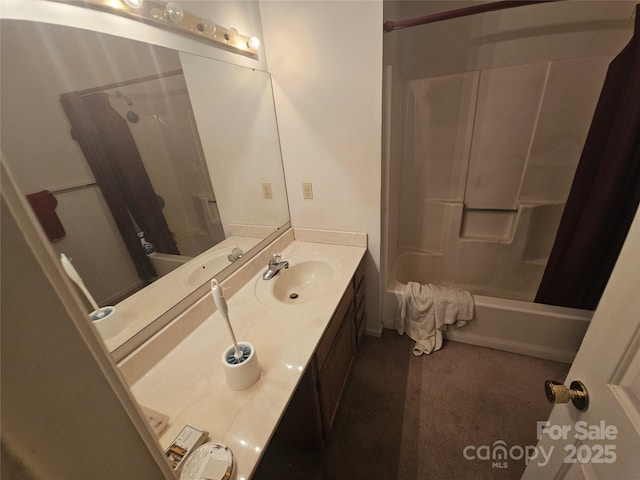 32 Sleepy Hollow Ln, Swannanoa, NC 28778 - bathroom with shower / bath combo with shower curtain and vanity