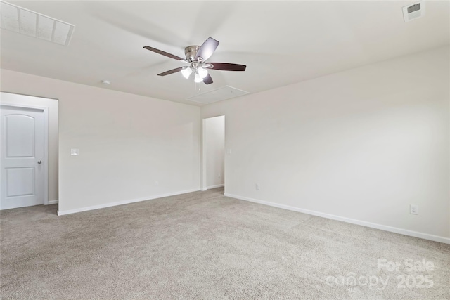 15213 Red Canoe Way, Charlotte, NC 28278 - carpeted spare room with ceiling fan and attic access