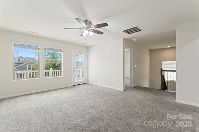 15213 Red Canoe Way, Charlotte, NC 28278 - empty room featuring a ceiling fan and carpet