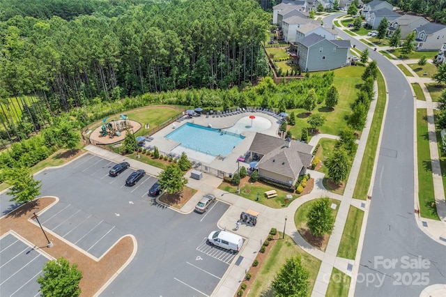 15213 Red Canoe Way, Charlotte, NC 28278 - aerial view of a pool area