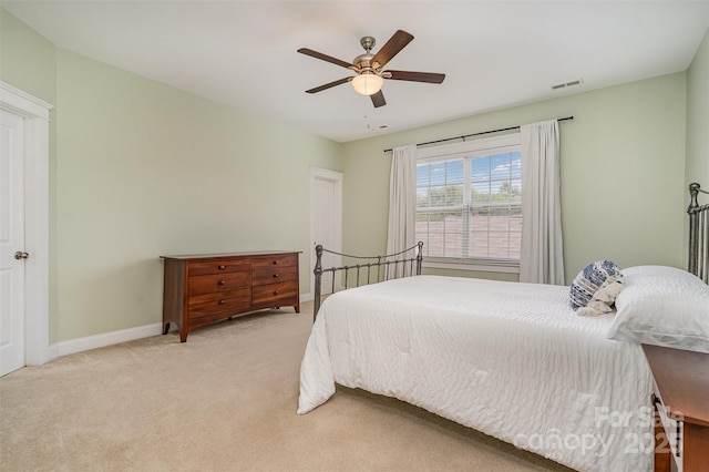 13714 Morehouse St, Huntersville, NC 28078 - bedroom with light carpet and ceiling fan