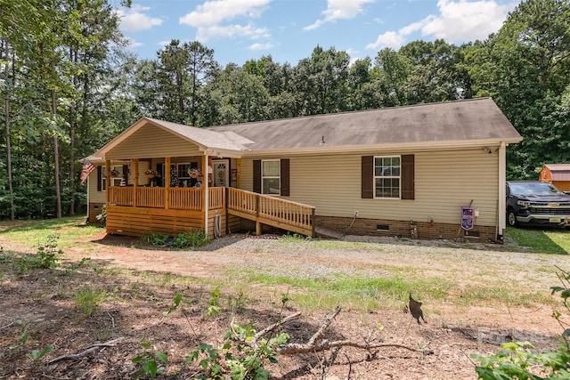 824 Brevard Place Rd, Iron Station, NC 28080 - view of front of house with crawl space and roof with shingles