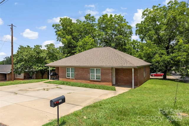200 Lackey St Unit 1-2, Kings Mountain, NC 28086 - single story home featuring a front lawn, a shingled roof, brick siding, and concrete driveway
