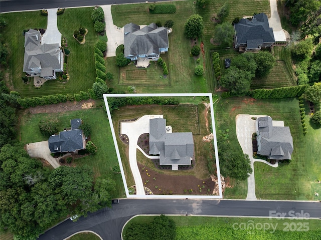 416 Yorkfield Dr, Shelby, NC 28150 - aerial overview of property's location featuring property boundaries highlighted and nearby suburban area