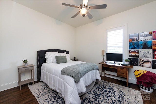 416 Yorkfield Dr, Shelby, NC 28150 - bedroom featuring wood finished floors and a ceiling fan