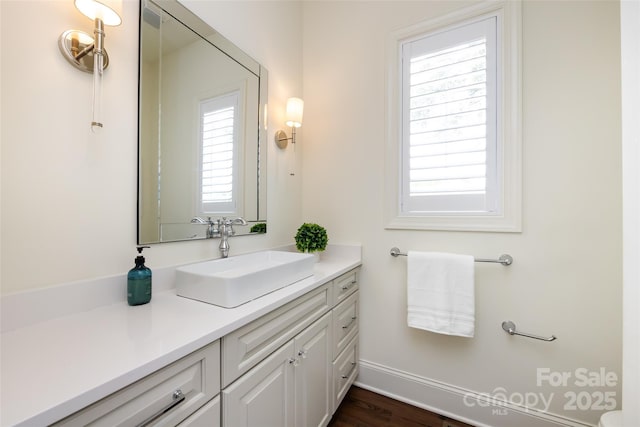 416 Yorkfield Dr, Shelby, NC 28150 - bathroom with vanity and wood finished floors